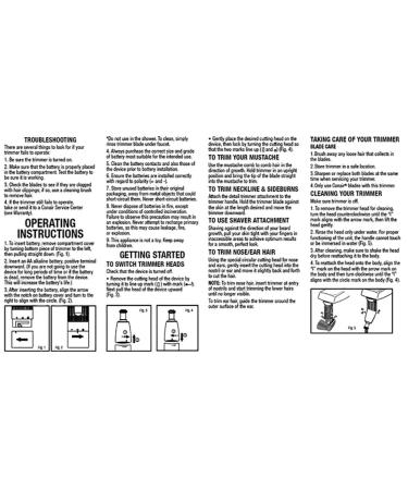 ConairMan Cordless Ear and Nose Hair Trimmer for Men - Lithium Powered with 3-Bevel Blade - Buy Online on GoSupps.com