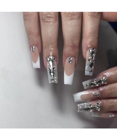 Eseres Multi Shapes Clear Nail Art Rhinestones - Silver Diamonds & Glass Stones for Crafts - Buy Online on GoSupps.com