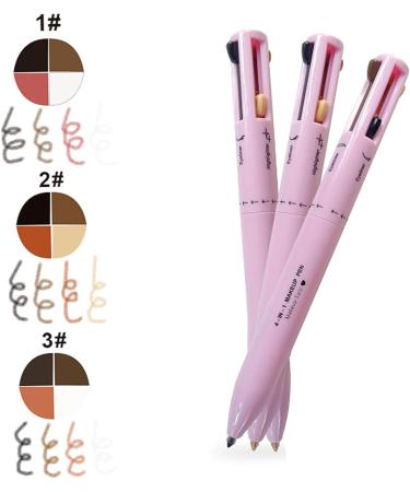 Makeup Pencil 4 in 1 Makeup Pen Multifunctional Makeup Pencil from Eyeliner Lip Liner Brow Pencil And Highlighter Compact Makeup Accessories Style 3 - Buy Online on GoSupps.com