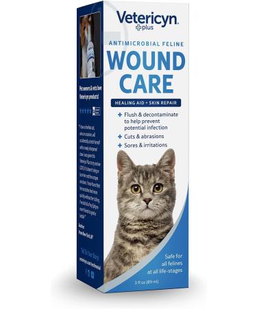 Vetericyn Plus Feline Wound and Skin Care Spray - Itch Relief for Cats, Safe for All Ages 3 oz - Buy Online on GoSupps.com