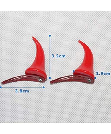 Halloween Hair Clips Costumes Decorations Red Devil Horns Hair Clip Barettes Pins Accessories for Women Halloween - Buy Online on GoSupps.com
