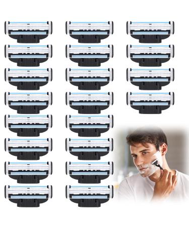 Abiemuce razor blades made 3 20pcs make 3 blades with knife holder MAS 3 razors Mach3 razor blades razor blades for men men's razor blades for Mach 3 for Mach 3