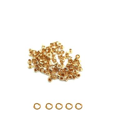 Trimming Shop 3mm Brass Eyelets with Washers, Durable & Rust - Proof Grommets for Baby Dolls, DIY Projects, Arts & Crafts Decoration, Clothing Tags (Rose Gold, 100pcs) 3mm Rose Gold
