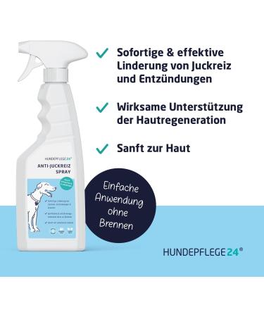 Dog Care24 Antching Spray for Dogs 500ml - Fast Relief from Itching Mites & Fleas | Effective Calming & Anti-Inflammatory Pet Care - Buy Online on GoSupps.com