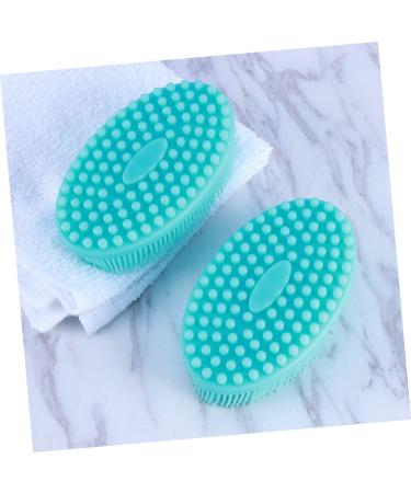 Hemoton Silicone Body Brush Cleaning Scrubber - Exfoliating Bath Sponge for Baby Blue - 1PCS - Buy Online on GoSupps.com