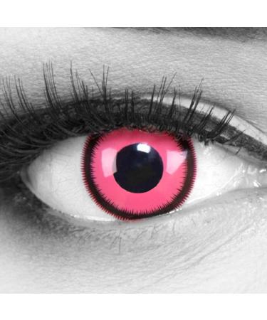 Funnylens 1 pair of colored cosplay manga crazy fun year contact lenses rose lunatic with free lentil tank.Perfect for Halloween Carnival and Fastnacht.