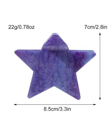 Starry Sky & Stripe Hair Claw Clips 3.3 Inch - Medium Large Acrylic Claw Clips for Women - Cute Hair Accessories for Thick & Thin Hair - Buy Online on GoSupps.com