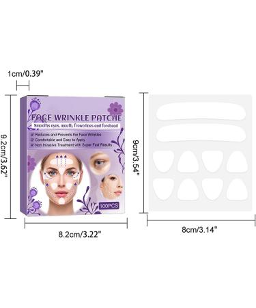 2 Facial Patches for Wrinkles 100 Facial Wrinkles Remover Strips Forehead Wrinkles Patches - Reusable Face Tape Smoothing Wrinkles Patches for Reducing Forehead Eye and Around Mouth Aezon 2 Pcs 100pcs - Buy Online on GoSupps.com