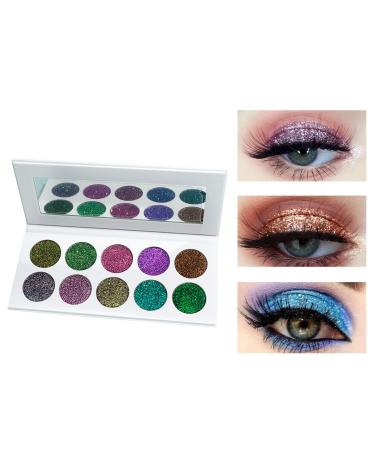 YNZON Chameleon Eyeshadow Palette - 10 Intense Color Shifting Eye Shadows for Long-Lasting Glitter Makeup - Buy Online on GoSupps.com