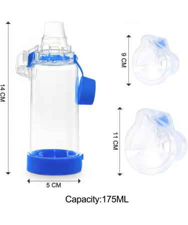 Inhaler Chamber Spacer for Metered Dose Inhalers with Anti-Static Properties Holding Chamber Include 2 Masks For Audlts and Kids - Buy Online on GoSupps.com