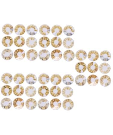 minkissy 45 Boxes Nail Art Accessories Rivet Nail Declas Metal Stickers Nail Stickers for Nail Art Stickers Gold Glitter Metal Nail Art False Nail Disc Plastic White Hollow Out