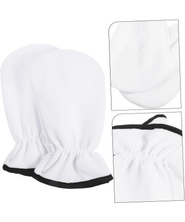 Ipetboom 2 Pairs Maintenance Essential Oil Gloves Hand Mitts Heated Glives Bath Mitt Eye Patches for Adults Dead Skin Removal Mitten Warm White Polyester Blindfold Exfoliating - Buy Online on GoSupps.com