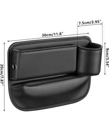 Boutihao Car Seat Storage Box - 2 Piece Leather Organizer for Phones Cups & Essentials (Driver & Passenger) - Buy Online on GoSupps.com