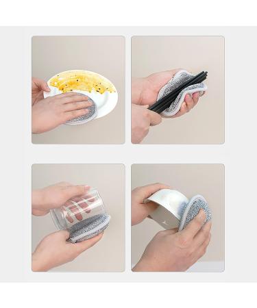 Wire Dishwashing Rags - 6 Non Scratch Wire Dishcloth Multipurpose Cleaning Rags Double Sided Wire Washing Cloth for Washing Dishes Car Detailing - Buy Online on GoSupps.com