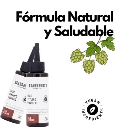 Beardburys Essentials Hair Styling Powder 2 Pack Volumizing Texturizing Matte Effect Root Lift Volume Vegan 32g - Buy Online on GoSupps.com