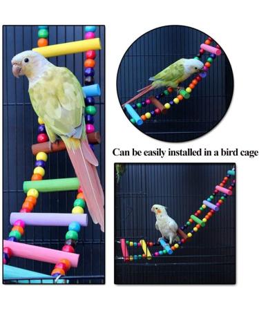 ASOCEA Bird Parrot Ladders Hanging Swing Bridge Climbing Toys - Cage Accessories for Small Medium Birds - Buy Online on GoSupps.com