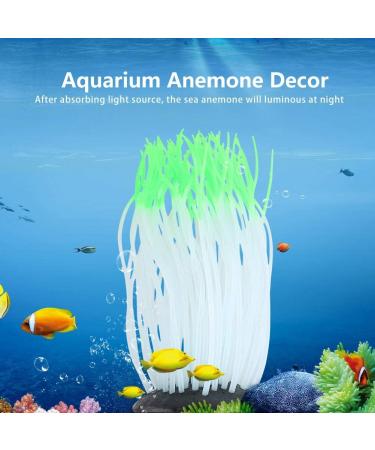 Buy Simulation Artificial Silicone Anemone Coral Ornament - Green Aquarium Decor for Fish Tanks | International Shipping - Buy Online on GoSupps.com
