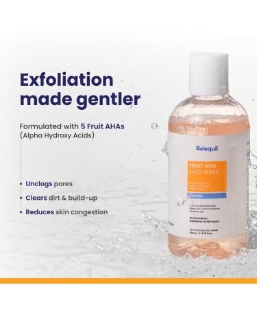 Metrey Herbotech Requil's Fruit Aha Face Wash Soap and Sulphate Free Cleanser for Even and Brighter Skin Tone All Skin Types 200 ml Pack of 2 - Buy Online on GoSupps.com