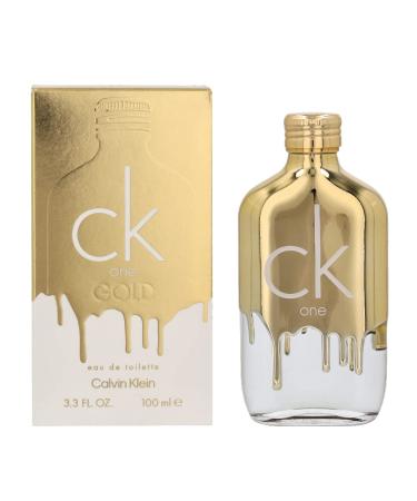 Calvin Klein CK One Gold Eau de Toilette Woody Unisex Fragrance With Notes of Bergamot Fig Neroli & Guaiac Wood Luxury Unisex Perfumes Long Lasting Fragrance