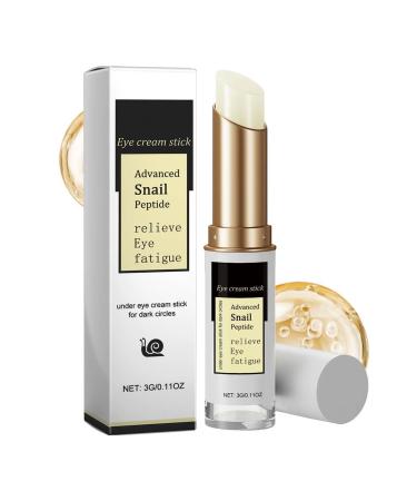 Snail Eye Cream Stick - 3g Eye Cream Stick for Dark Circles and Puffiness | Natural Snail Peptide Eye Cream with Snail Extract for Puffiness Hydration