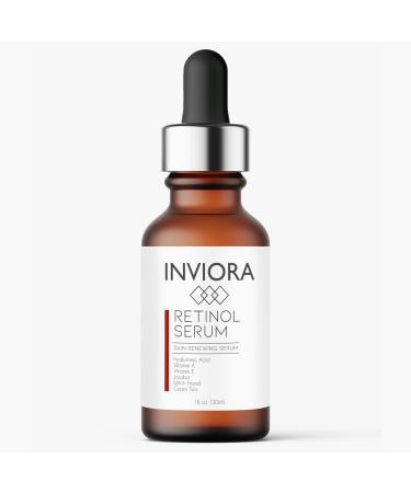 Advanced Retinol Serum - Premium Renewing and Resurfacing Retinol Serum For Face With Hyaluronic Acid Vitamin A Vitamin E Witch Hazel & Green Tea - Expert Anti-Aging Formula - 1 Oz. Single