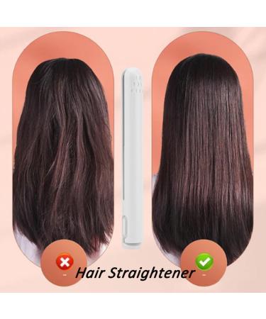 Portrayi Mini Dual-Purpose Curling Iron - 2-in-1 Ceramic Hair Curler & Straightener | Portable Cordless Travel Tool for All Hair Types (Pink - Buy Online on GoSupps.com