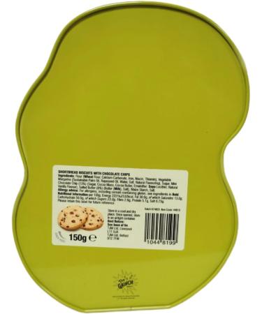 Grinch Tin Delight: Festive Twist Choc Chip Shortbread Cookies - Buy Online on GoSupps.com