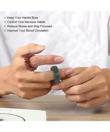 TIDIPRI Acupressure Ring Set - 12 Massage Rings for Stress Relief & Improved Blood Circulation - Finger & Toe Massage Tool - Buy Online on GoSupps.com