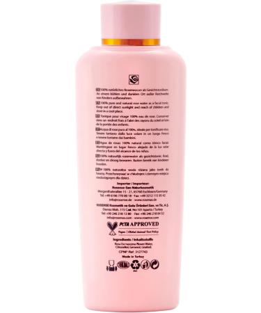 Buy Rosense Rose Water 2x300ml - 100% Natural Vegan Moisturizing Facial Toner for Cleansing & Care | International Shipping Available - Buy Online on GoSupps.com