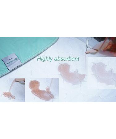 Careboree Pack of 2 Cotton Top-Layer Reusable Tuckable Underpads Incontinence Bed Pads Queen 34"X60" Washable 21" Wings White 34x60 Inch (Pack of 2) - Buy Online on GoSupps.com