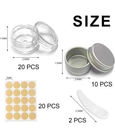 Mini Cosmetic Jars Travel Sample Box with Cowhide Sticker and Spoon (5g) - Buy Online on GoSupps.com