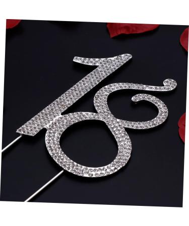 ibasenice Cakes 18 Anniversary Topper for Cake 21th Gold Rhinestone Cake Decorations Decorative Cupcake Topper Wedding Decor Birthday Letter Silver Accessories Candle Topper Number Diamond - Buy Online on GoSupps.com