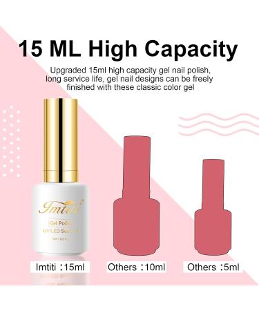 Imtiti Red Gel Nail Polish 1 Piece 0.5 fl oz Bright Coral Red Gel Nail Polish Colour Soak Off Gel Polish Nail Art Manicure Salon DIY Nail Lamp Gel Nail Design Christmas Decoration - Buy Online on GoSupps.com