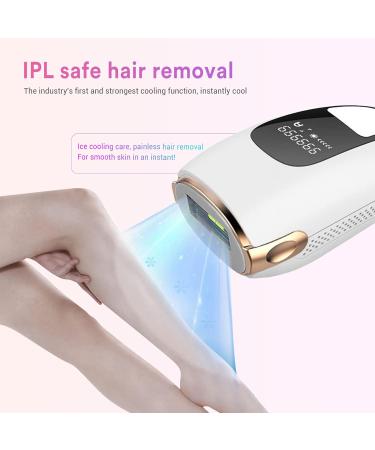 IPL Hair Removal Device for Men & Women - Permanent Painless Laser Hair Removal 5 Modes 999 999 Light Impulses for Body Face & Bikini Area - Buy Online on GoSupps.com