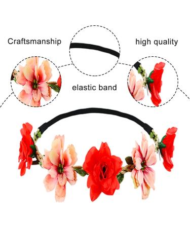 6-Piece Daisy Flower Headband Set - Bohemian Floral Wreaths with Adjustable Elastic for Women & Girls - Perfect for Festivals & Weddings - Buy Online on GoSupps.com
