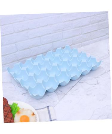 Healeved Box Egg Holder Plate Deviled Egg Holder Dispenser Container Refrigerator Egg Holder Egg Tray Wheat Blue 29*19CM - Buy Online on GoSupps.com