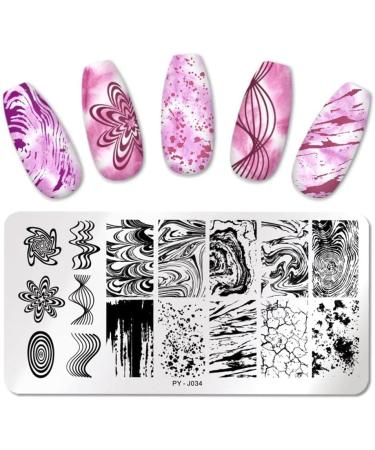 Onsinic Stainless Steel Nail Art Stamping Plate Marble Pattern Nail Design Template for Perfect Nail Care - Buy Online on GoSupps.com