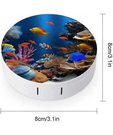 Marine Life Print Contact Lens Case - Travel Box for Lens Care & Protection - Buy Online on GoSupps.com