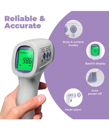 HoMedics Non-Contact Infrared Forehead Thermometer - Fast & Accurate Readings with High-Fever Alert - Buy Online on GoSupps.com