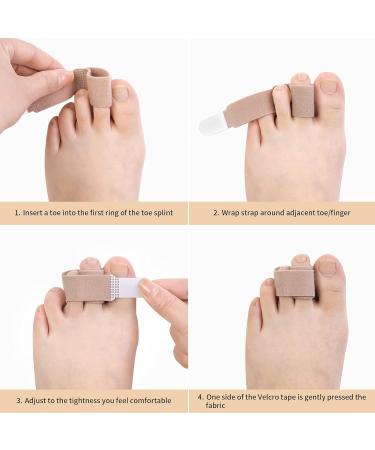 Skisneostype Hammer Toe Splints - 10 Pcs Fabric Toe Splint for Correcting Hammer, Broken, Crooked, and Overlapping Toes - Buy Online on GoSupps.com
