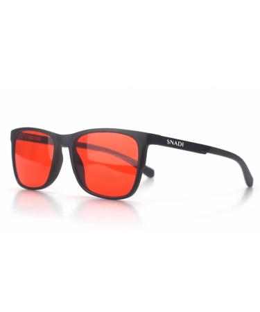 Snadi Shield: Blue lights blocking glasses (70-99%) for screens television computer games and artificial light.Improve sleep through natural melatonin production red