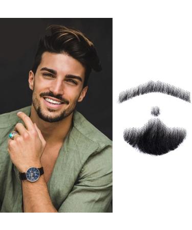 Faux Hommes Barbe de la Barbe r elle Moustache Moustache Barbe la Vie comme la Moustache de Vraie Cheveux Fausse Moustache pour l'homme Vie comme la Moustache de Vraie Cheveux - Buy Online on GoSupps.com