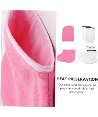 FOMIYES 8 Pairs Hand and Foot Mask Cloth Gloves Paraffin Wax Mitts Booties Shower Glove Heel Gel Gloves Spa Gloves Exfoliating Care Gloves Healing Paraffin Bags Silicone Boots Moisturizing - Buy Online on GoSupps.com