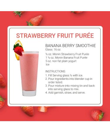MONIN Le Fruit Fraise- Pr paration base de fruits - Pour Cocktail Culinaire et Smoothie - 1L - Buy Online on GoSupps.com