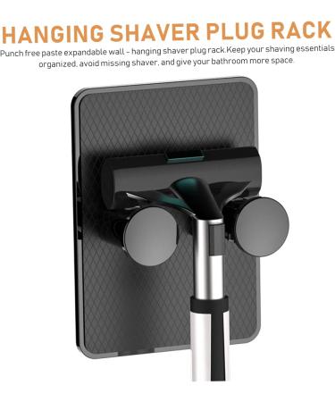 Cabilock 24-Piece Wall-Mounted Razor Holder - Waterproof Hooks & ABS Glue - Black & White Bath Organization - Buy Online on GoSupps.com
