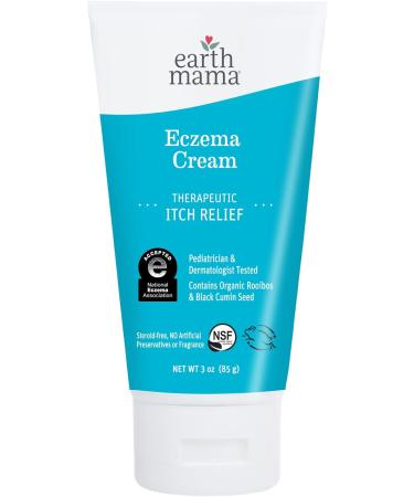 Earth Mama Eczema Cream | Therapeutic Itch Relief Moisturizer for Rashes, Bug Bites & Poison Ivy | Steroid-Free Skincare 3-oz Tube - Buy Online on GoSupps.com