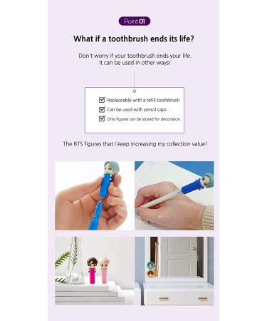 BTS Jimin Character Figure Toothbrush with Magnetic Holder | Official K-Pop Idols Merchandise - Buy Online on GoSupps.com