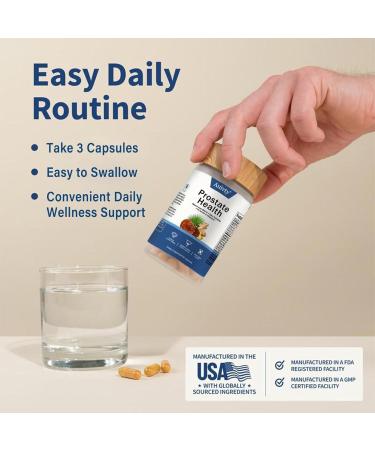 Auivty Prostate Health Supplement Saw Palmetto Nettle & Plant Sterols Supports Prostate & Urinary Health with Turmeric Zinc & Magnesium 90 Vegan Capsules Non-GMO - Buy Online on GoSupps.com