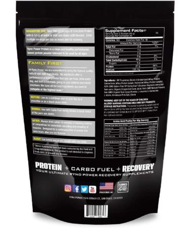 Buy Ryno Power All Natural Whey Protein 2lb - Chocolate Flavor Non-GMO 100% Whey No Fillers 20 Servings - International Shipping Available - Buy Online on GoSupps.com