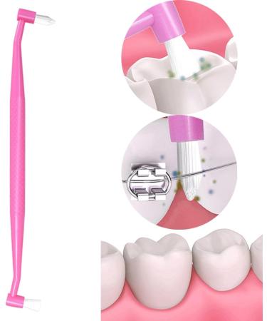 Gralara Dual-Ended Pet Dental Brush for Cats and Dogs - Ergonomic Design for Easy Cleaning Pink - Buy Online on GoSupps.com